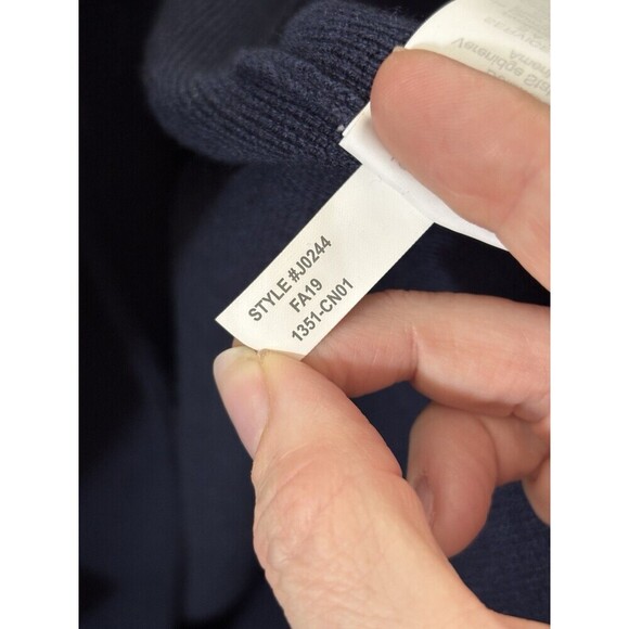 J Crew Sweater Blazer Navy Blue Small Pockets Swacket Swazer Stretch Knit Jacket - Picture 10 of 11